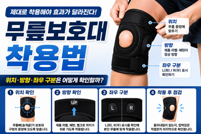 무릎보호대 착용법_ 위치·방향·좌우 구분은 어떻게 확인할까?