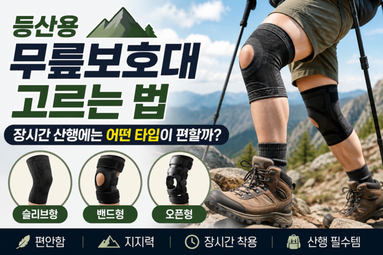 등산용 무릎보호대 고르는 법_ 장시간 산행에는 어떤 타입이 편할까?