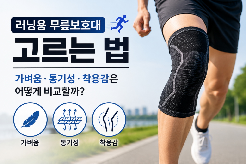러닝용 무릎보호대 고르는 법_ 가벼움·통기성·착용감은 어떻게 비교할까? 제품 이미지