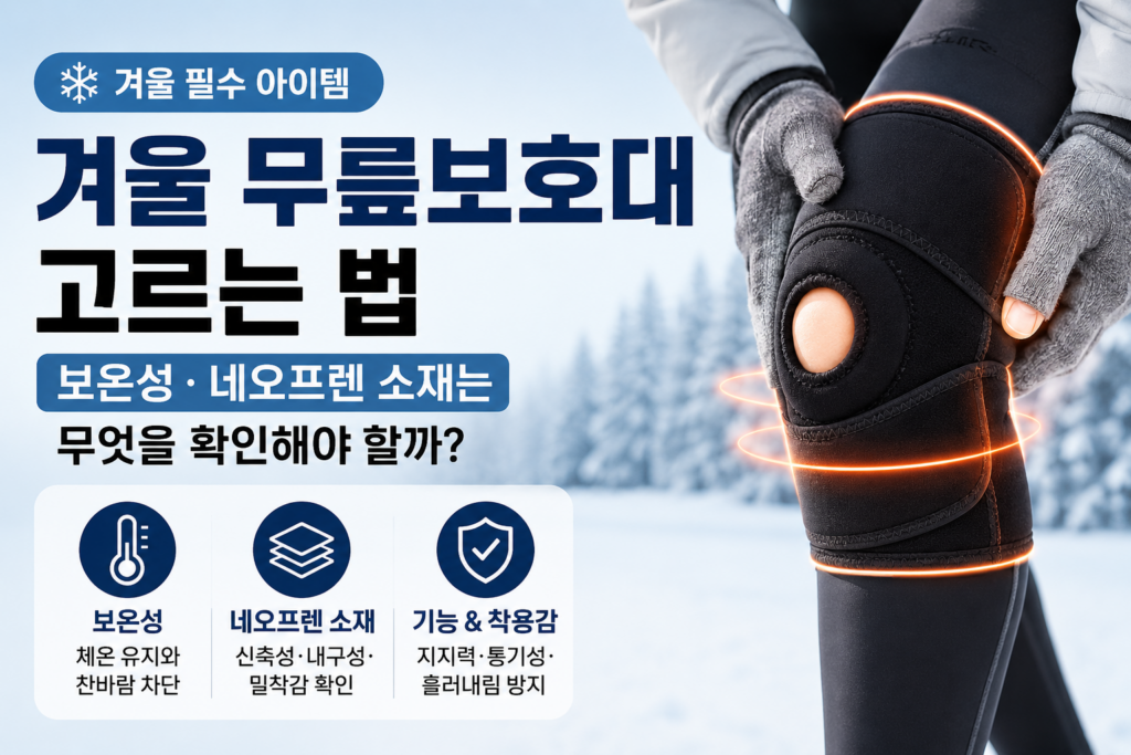 겨울 무릎보호대 고르는 법_ 보온성·네오프렌 소재는 무엇을 확인해야 할까? 제품 이미지