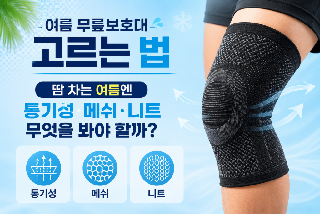 여름 무릎보호대 고르는 법_ 땀 차는 여름엔 통기성·메쉬·니트 무엇을 봐야 할까? 제품 이미지