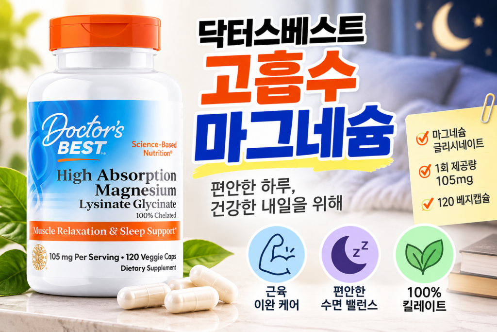닥터스베스트 고흡수 마그네슘 베지 캡슐 영양제, 120정, 1개 제품 이미지